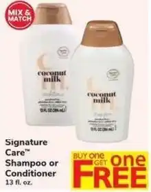 Safeway Signature care shampoo or conditioner offer