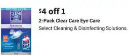 Walgreens 2-pack clear care eye care offer