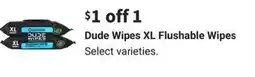 Walgreens Dude Wipes XL Flushable Wipes offer