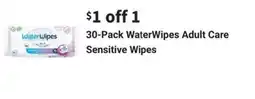 Walgreens 30-pack waterwipes adult care sensitive wipes offer