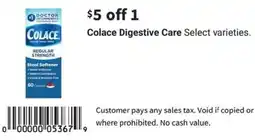 Walgreens Colace digestive care offer