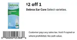 Walgreens Debrox ear care offer