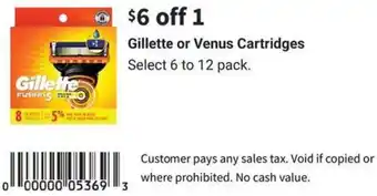 Walgreens Gillette or Venus Cartridges offer