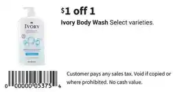 Walgreens Ivory body wash offer