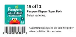 Walgreens Pampers diapers super pack offer