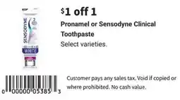 Walgreens Pronamel or sensodyne clinical toothpaste offer