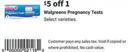 Walgreens Walgreens pregnancy tests offer