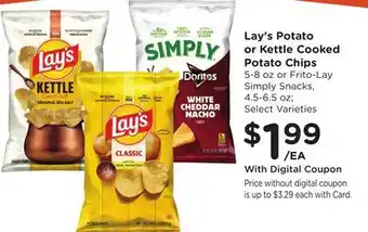 Ralphs Lay's Potato or Kettle Cooked Potato Chips offer