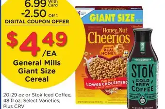 Ralphs General Mills Giant Size Cereal offer
