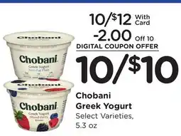 Ralphs Chobani Greek Yogurt offer