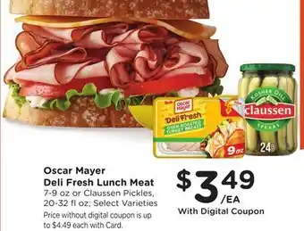 Ralphs Oscar Mayer Deli Fresh Lunch Meat offer