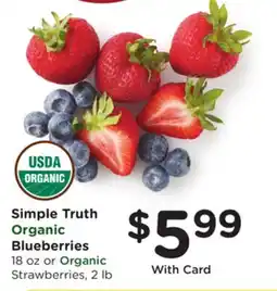 Ralphs Simple Truth Organic Blueberries offer