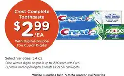 Ralphs Crest Complete Toothpaste offer