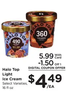 Ralphs Halo Top Light Ice Cream offer