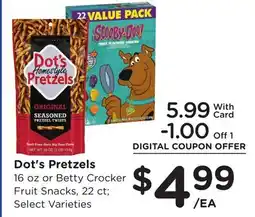 Ralphs Dot's Pretzels offer