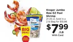Ralphs Kroger Jumbo Raw EZ Peel Shrimp offer