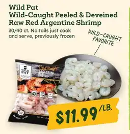 Sprouts Farmers Market Wild Pat Wild-Caught Peeled & Deveined Raw Red Argentine Shrimp offer