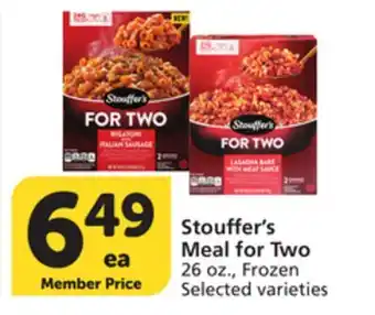 Vons Stouffer's Meal for Two offer