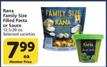 Vons Rana Family Size Filled Pasta or Sauce offer