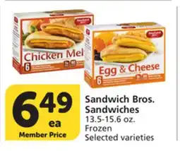 Vons Sandwich Bros. Sandwiches offer