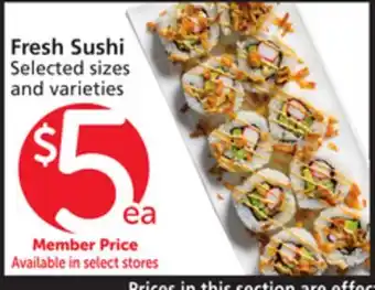 Vons Fresh Sushi offer