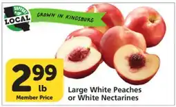Vons Large White Peaches or White Nectarines offer