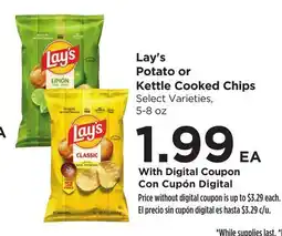 Food 4 Less Lay's Potato or Kettle Cooked Chips offer
