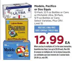 Food 4 Less Modelo, Pacifico or Dos Equis offer