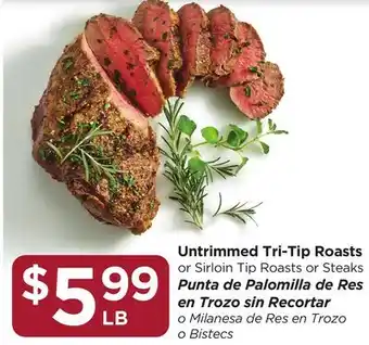 Food 4 Less Untrimmed Tri-Tip Roasts offer