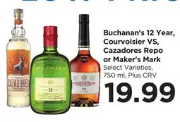 Food 4 Less Buchanan's 12 Year, Courvoisier VS, Cazadores Repo or Maker's Mark offer