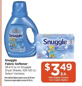 Food 4 Less Snuggle Fabric Softener offer