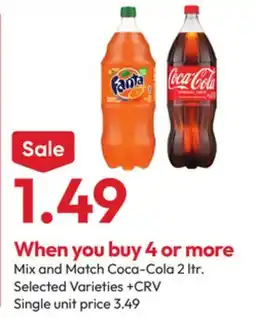 Stater Bros Mix and Match Coca-Cola 2 Ltr offer