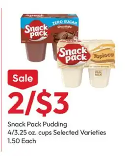 Stater Bros Snack Pack Pudding offer