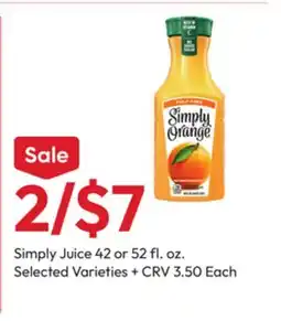 Stater Bros Simply Juice offer