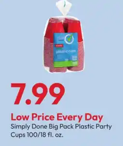 Stater Bros Simply Done Big Pack Plastic Party Cups offer