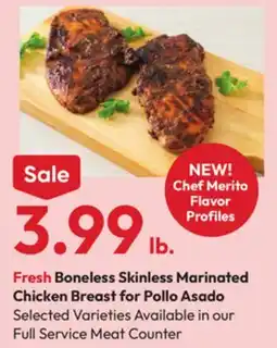 Stater Bros Fresh Boneless Skinless Marinated Chicken Breast for Pollo Asado offer