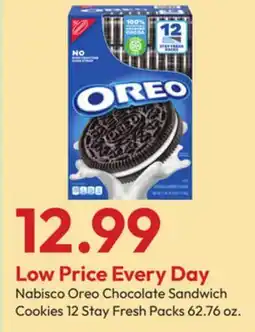 Stater Bros Nabisco Oreo Chocolate Sandwich Cookies 12 Stay Fresh Packs offer