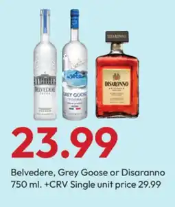 Stater Bros Belvedere, Grey Goose or Disaranno offer