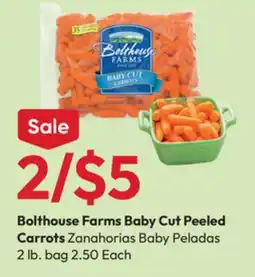 Stater Bros Bolthouse Farms Baby Cut Peeled Carrots offer