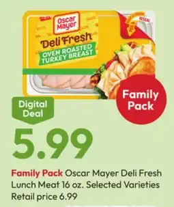 Stater Bros Family Pack Oscar Mayer Deli Fresh Lunch Meat offer
