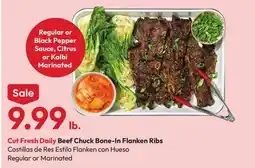 Stater Bros Cut Fresh Daily Beef Chuck Bone-In Flanken Ribs offer