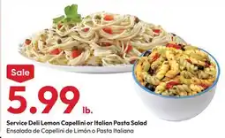 Stater Bros Service Deli Lemon Capellini or Italian Pasta Salad offer
