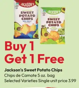 Stater Bros Jackson's Sweet Potato Chips offer