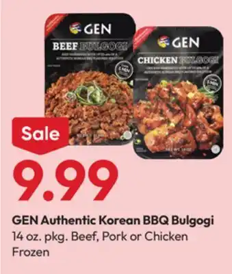 Stater Bros GEN Authentic Korean BBQ Bulgogi offer