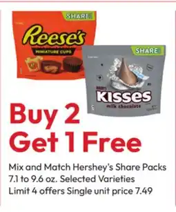 Stater Bros Hershey's Share Packs offer