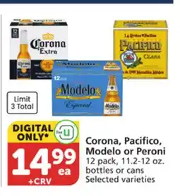 Albertsons Corona, Pacifico, Modelo or Peroni offer
