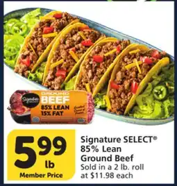 Albertsons Signature SELECT 85% Lean Ground Beef offer
