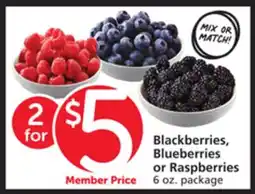 Albertsons Blackberries, Blueberries or Raspberries offer
