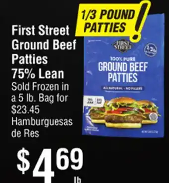 Smart & Final First Street Ground Beef Patties 75% Lean offer