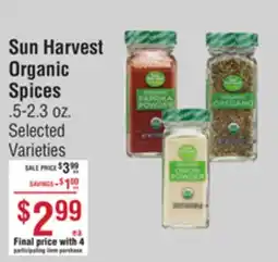 Smart & Final Sun Harvest Organic Spices offer